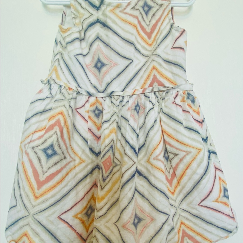 3 for $30 Old Navy Girls 5T Sleeveless Cotton Crepe Dress Diamond Pattern